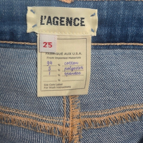 L'AGENCE Dark Blue Straight Jeans - Picture 6 of 10